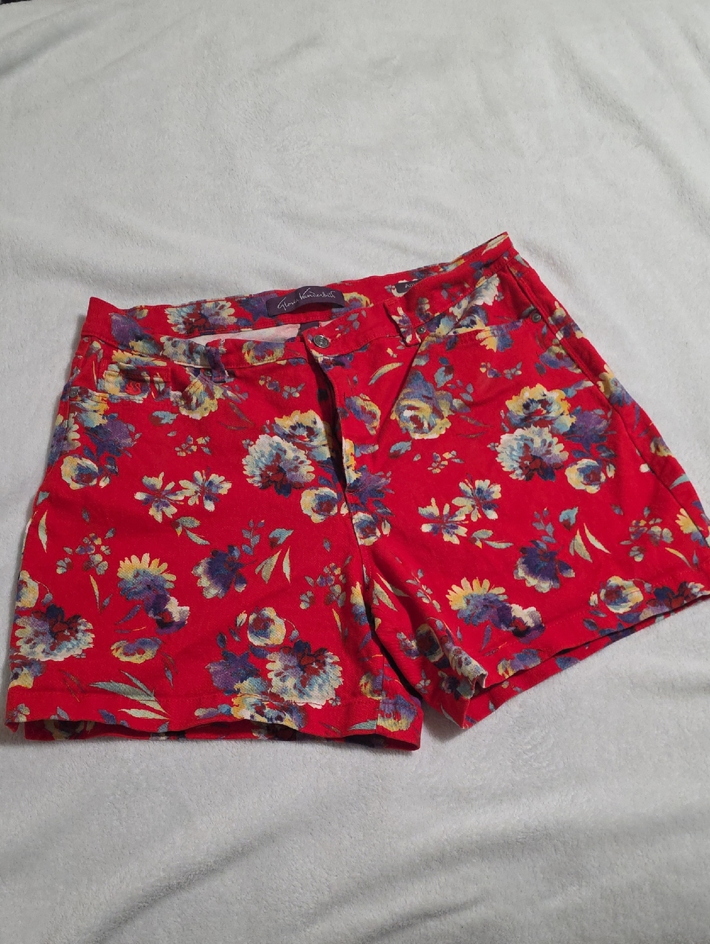 Gloria Vanderbilt Red Floral BShorts